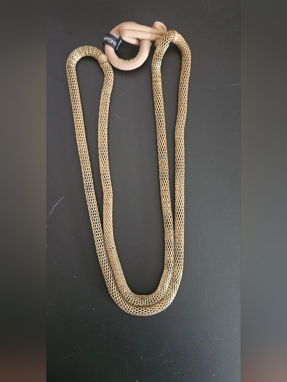 Piazza Sempione  Gold Mesh Multi-Strand Rope Necklace